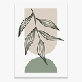Abstract wall decoration with modern boho geometrical leaves
