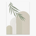 Boho abstract wall decoration with modern geometric sheets