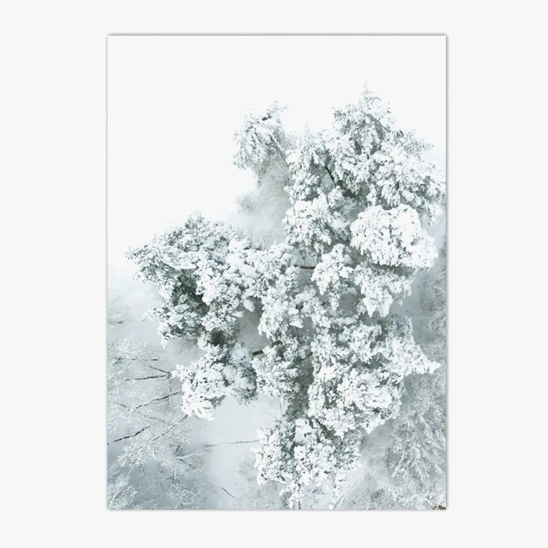 Wall decoration fox owl deer forest winter snow