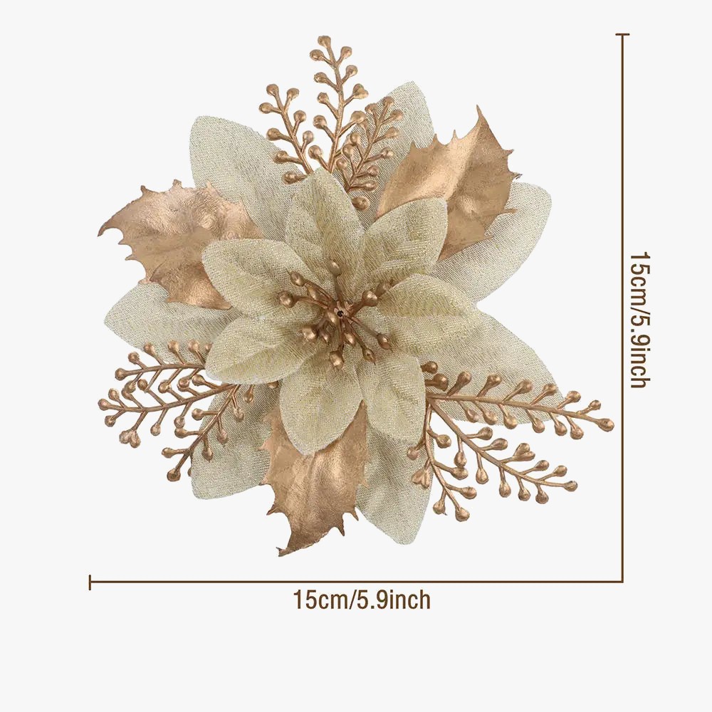 Hanging decoration glittery flower for Christmas tree - view 7