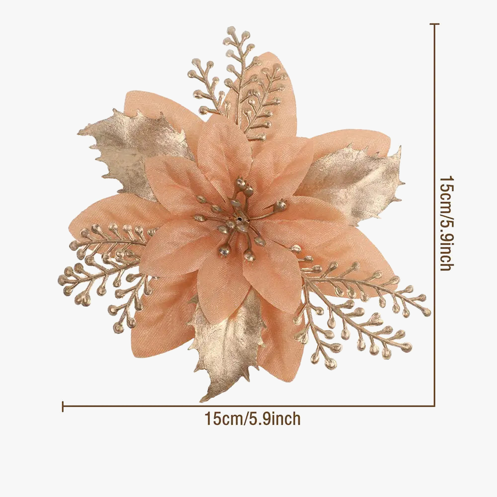Hanging decoration glittery flower for Christmas tree - view 8
