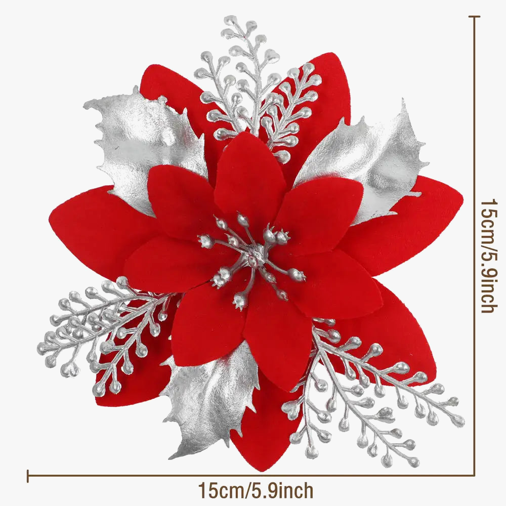 Hanging decoration glittery flower for Christmas tree - view 10