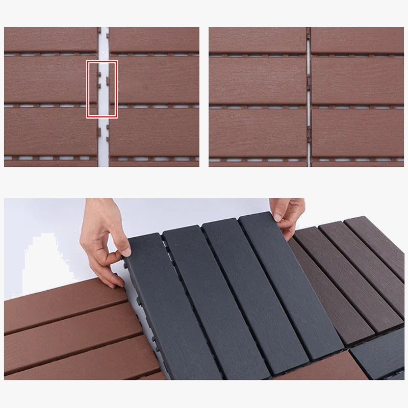 30x30 Plastic Interlocking Deck Tiles for Balcony Renovation - view 4
