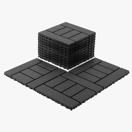 30cm Wood-Look Interlocking Deck Tiles - view 2