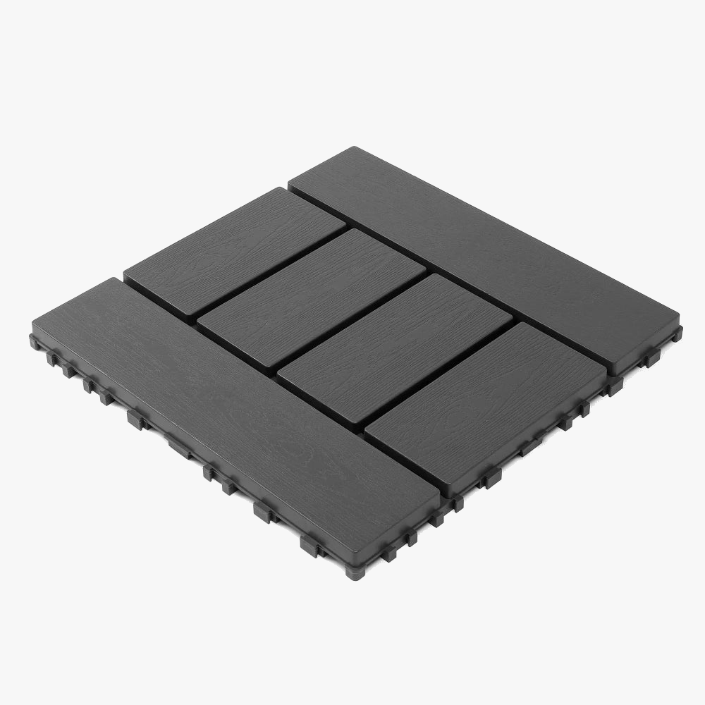 30cm Wood-Look Interlocking Deck Tiles