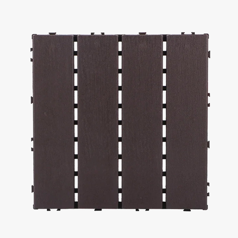 Interlocking Plastic Outdoor Deck Tiles, 12 x 12 in