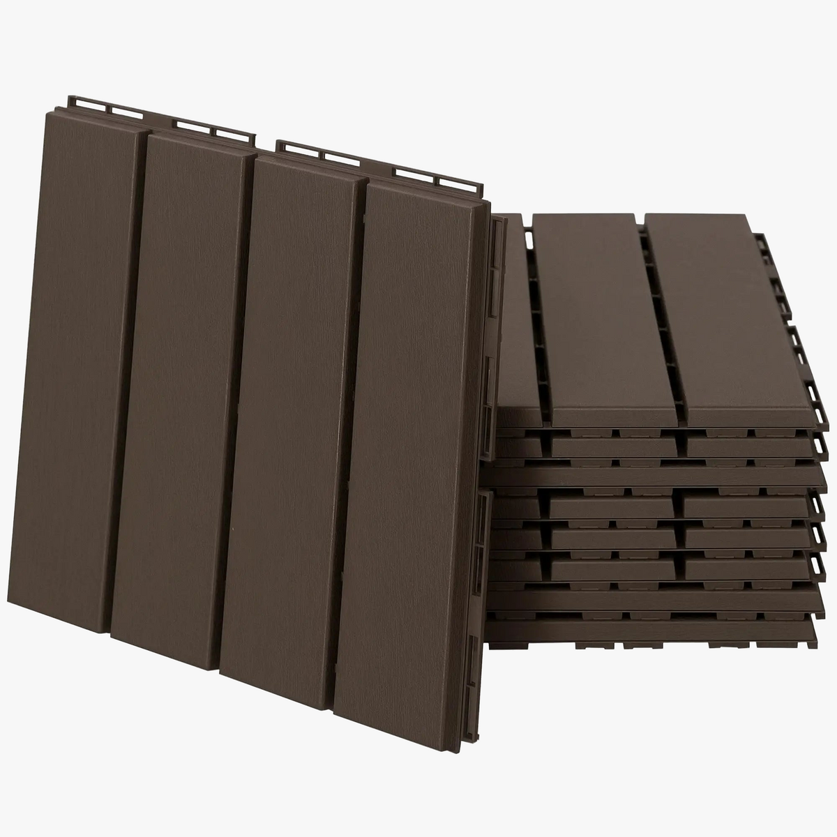 30x30 Wood-Look Interlocking Deck Tiles Slip-Resistant - view 3