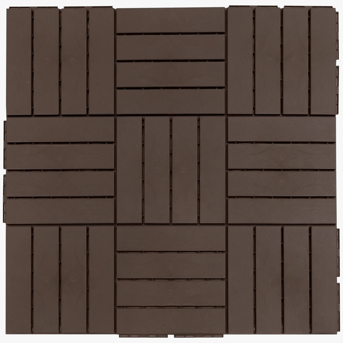 30x30 Wood-Look Interlocking Deck Tiles Slip-Resistant