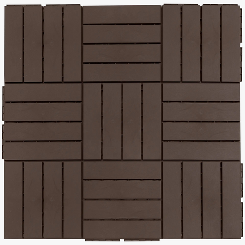 30x30 Wood-Look Interlocking Deck Tiles Slip-Resistant