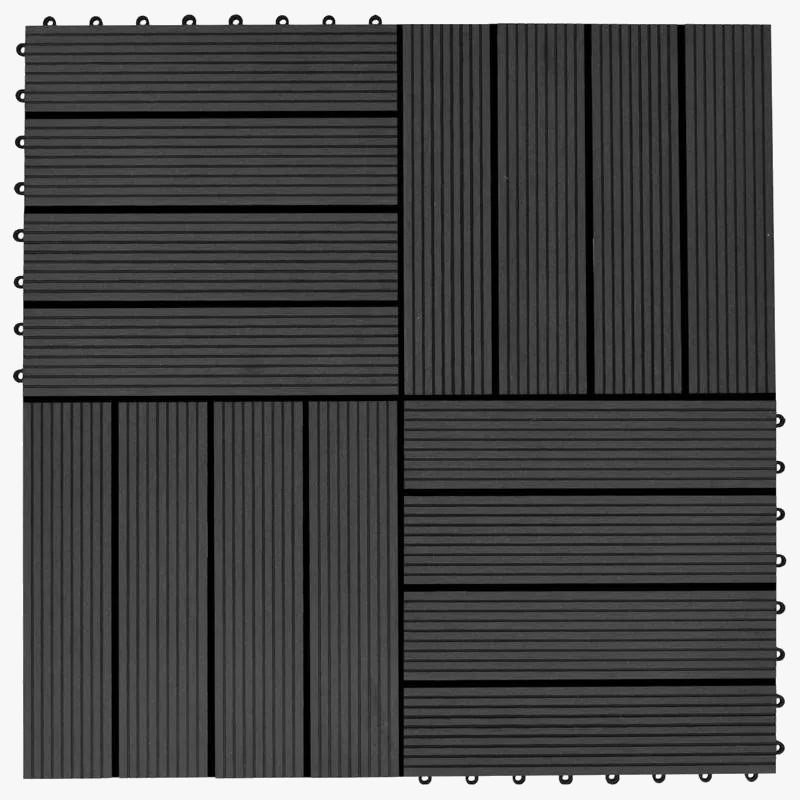 22-Pack 30x30 Composite Interlocking Deck Tiles - view 2