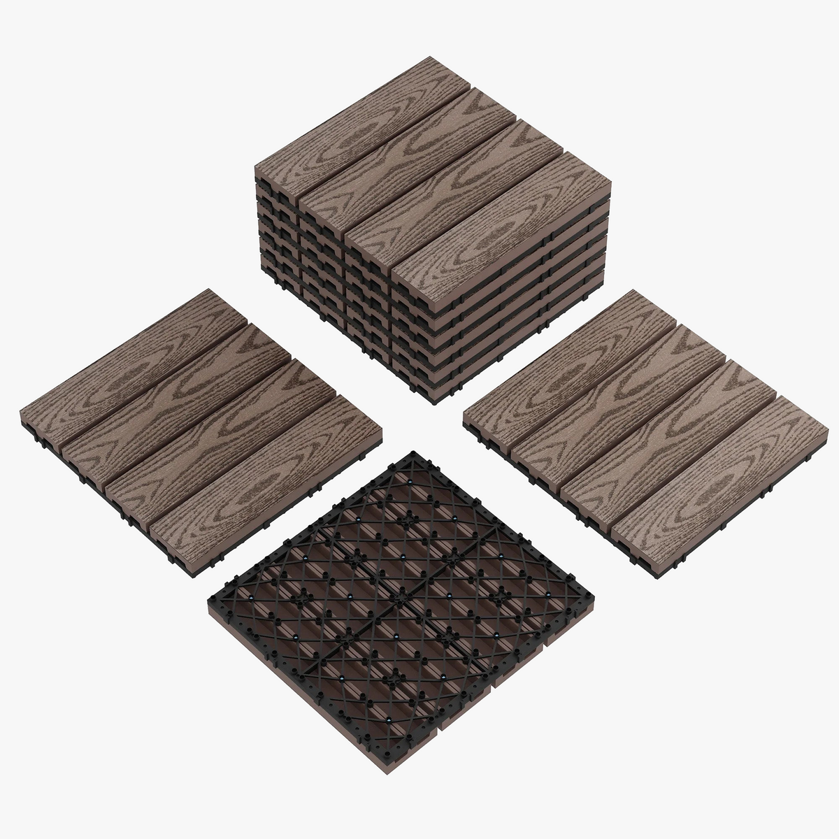 30x30 cm Outdoor Interlocking Deck Tiles