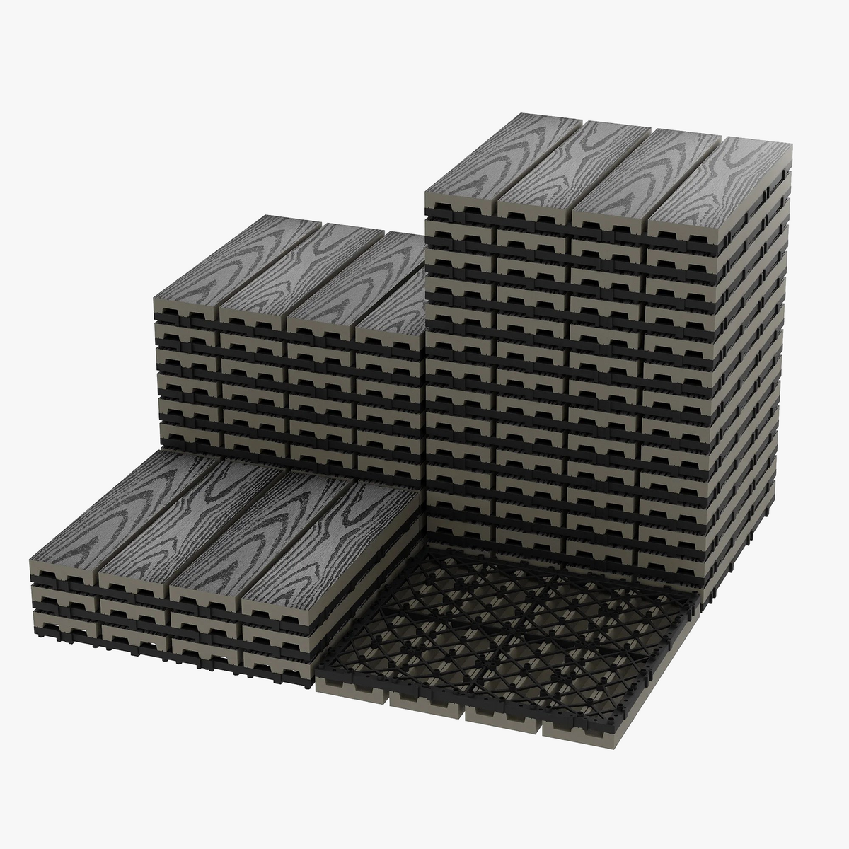 Modern Outdoor Interlocking Deck Tiles 30 X 30 cm