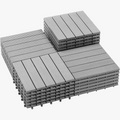 Grey Composite Interlocking Deck Tiles 30x30cm