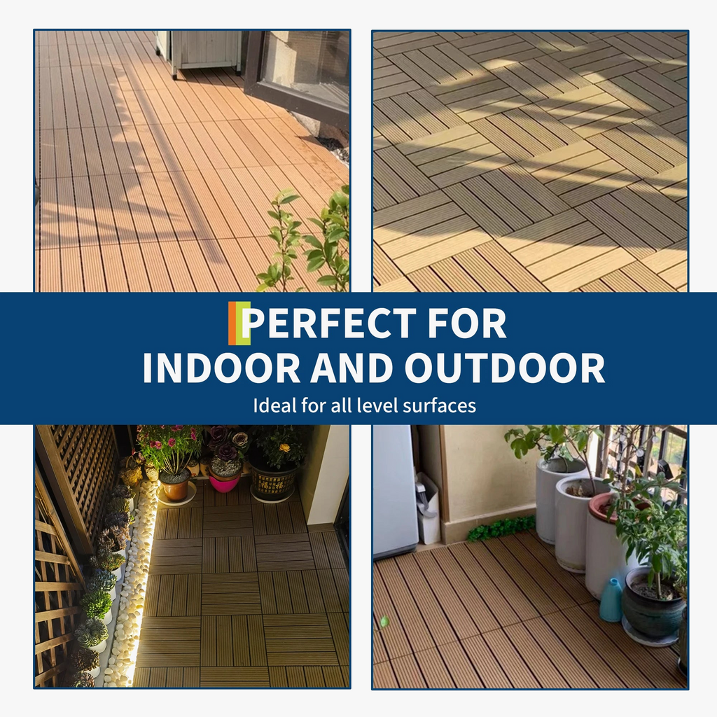 Grey Composite Interlocking Deck Tiles 30x30cm - view 4
