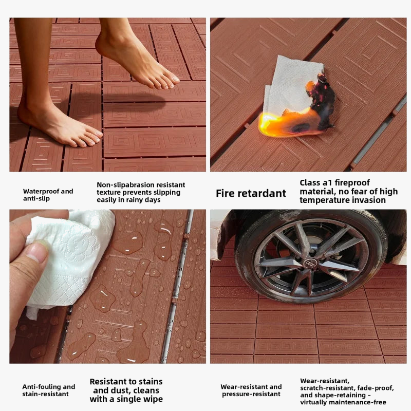 Composite Interlocking Deck Tiles Slip-Resistant - view 5