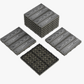 30.5x30.5 cm Composite Plastic Interlocking Deck Tiles