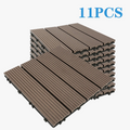 11-Pack 30x30 cm Composite Interlocking Deck Tiles