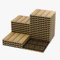 Wood-Look Composite Interlocking Deck Tiles 30x30cm