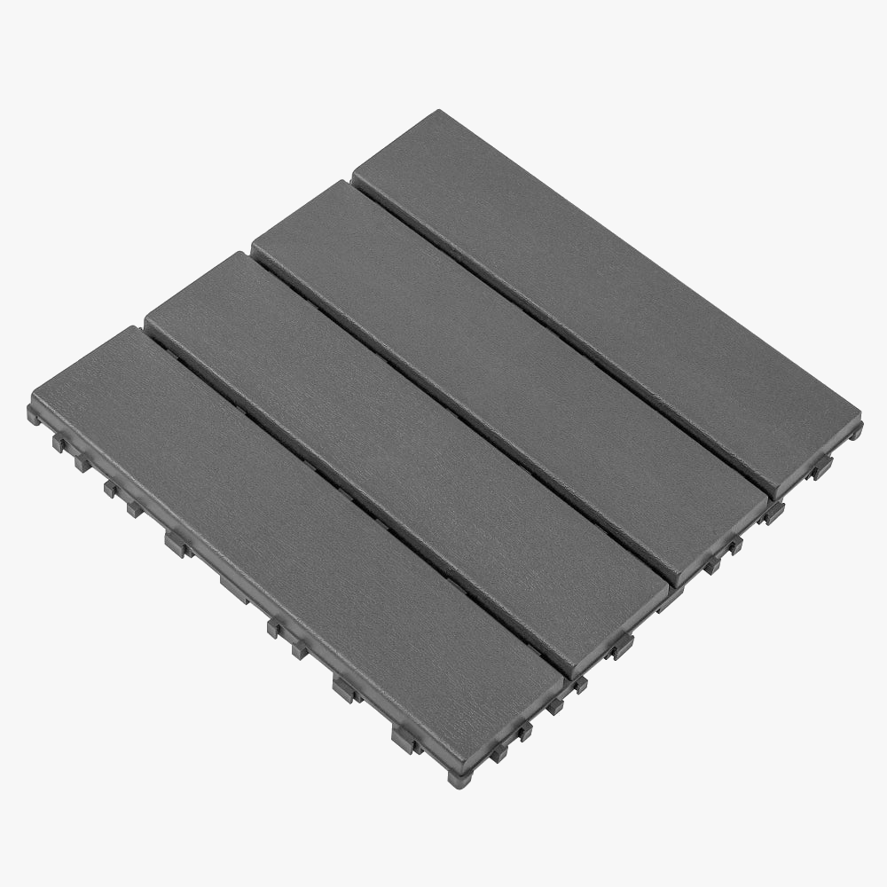 44-Pack 30x30 Polypropylene Interlocking Deck Tiles
