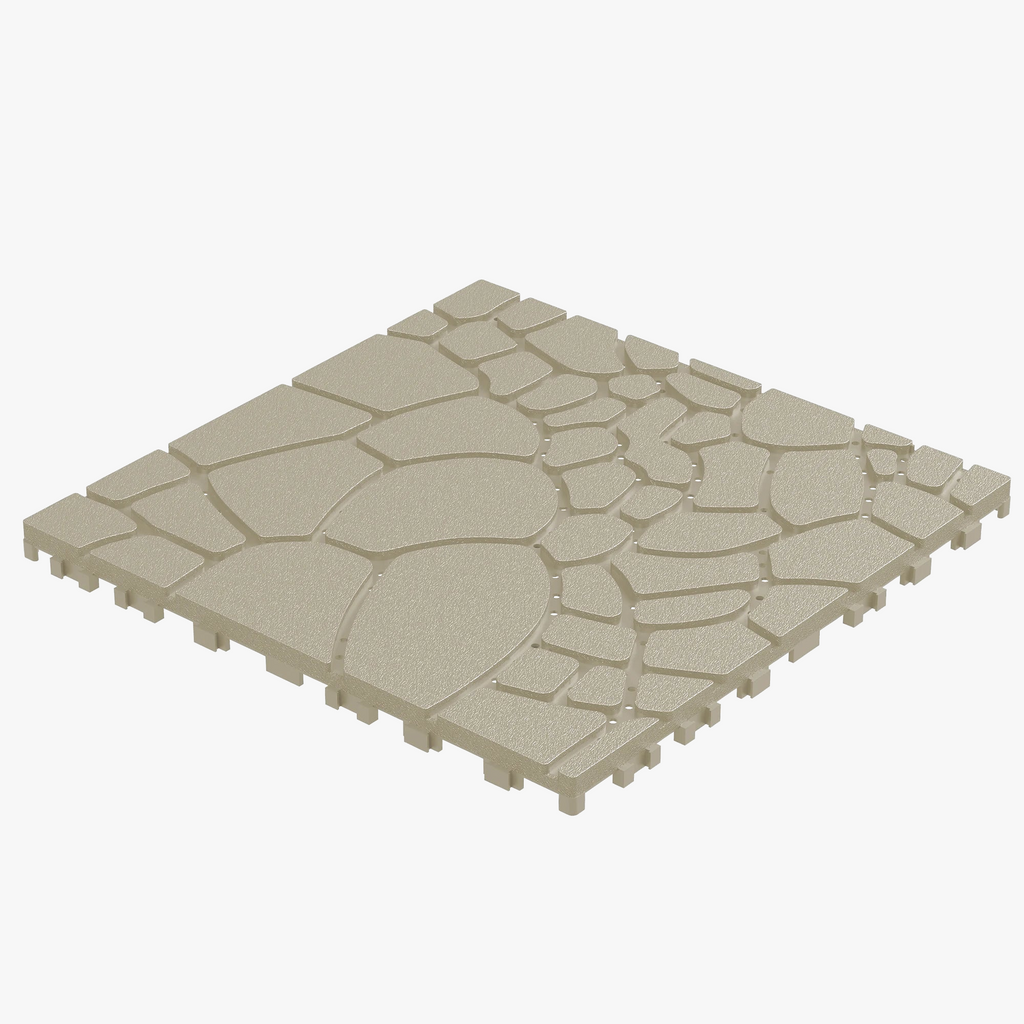 30 cm Stone-Look Interlocking Deck Tiles