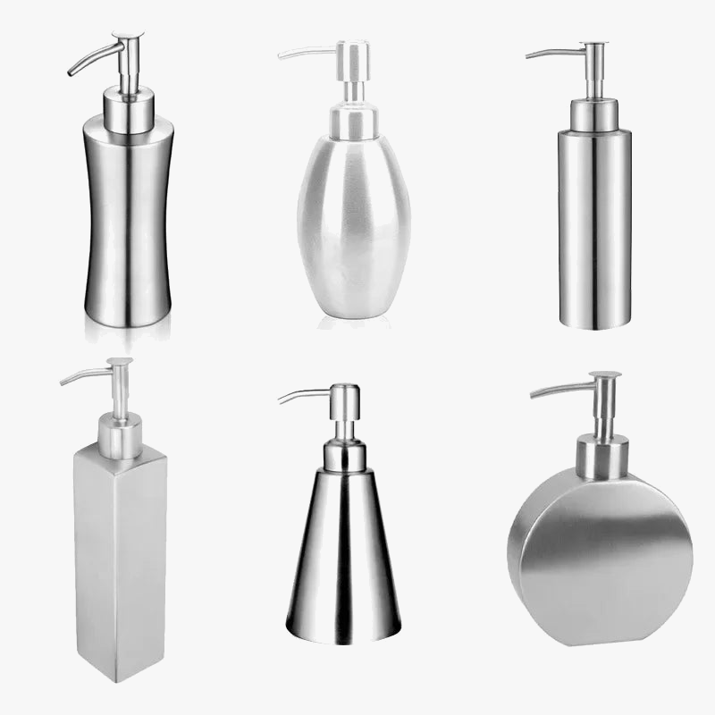 Stainless steel soap dispenser for hands and bodies