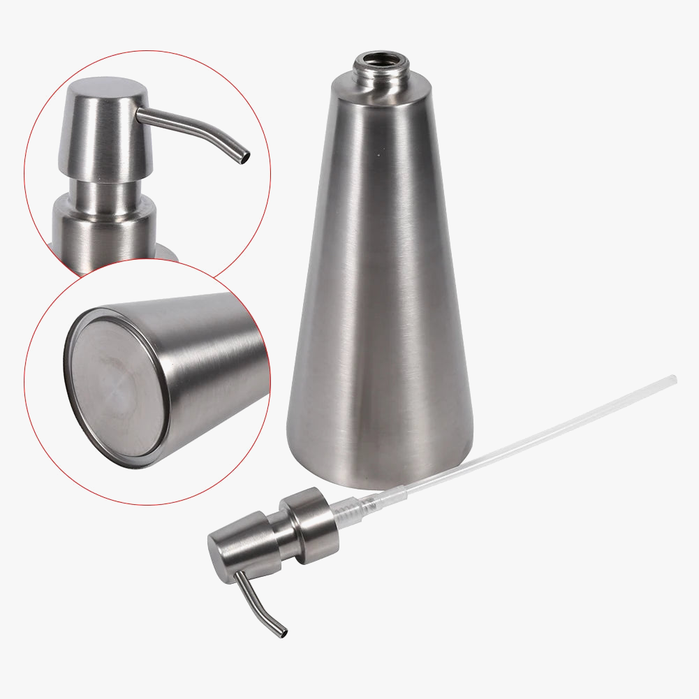 Liquid soap dispenser in stainless steel high capacity - view 3