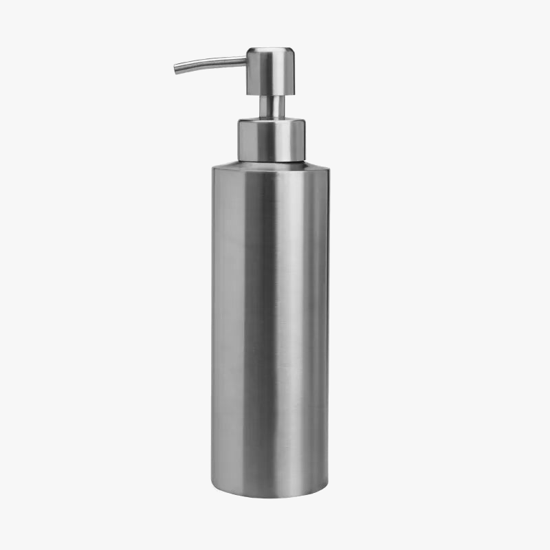 Stainless steel liquid soap dispenser for kitchen and bathroom