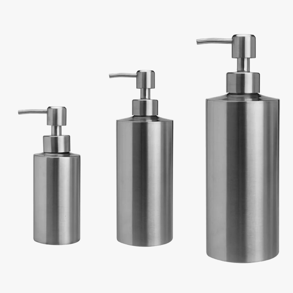 Stainless steel liquid soap dispenser for kitchen and bathroom - view 3