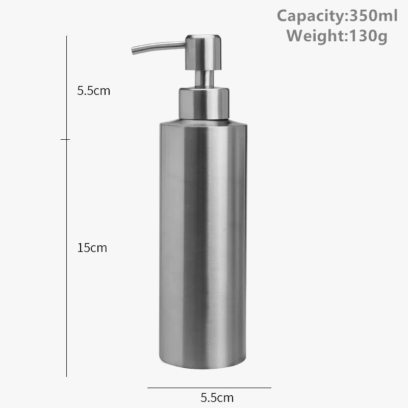 Stainless steel liquid soap dispenser for kitchen and bathroom - view 6
