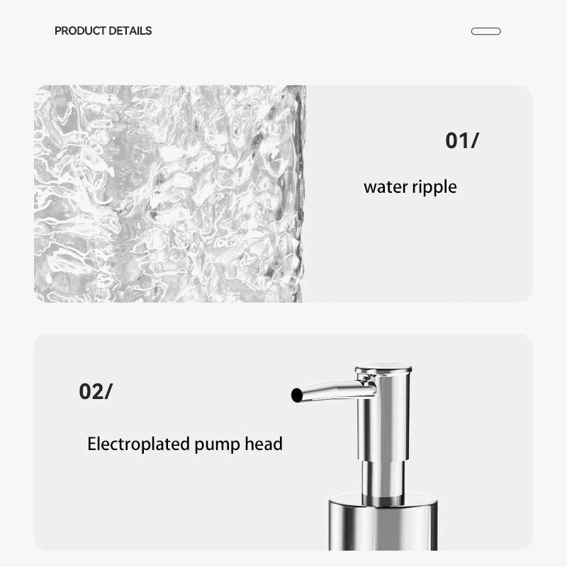 Acrylic rechargeable soap dispenser for daily use - view 5