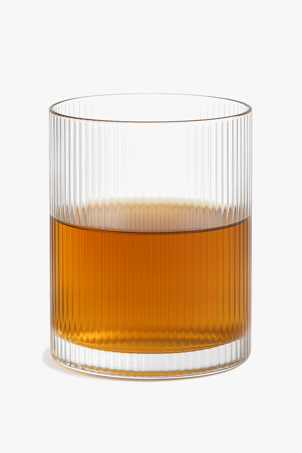 4 glasses set corrugated style relief transparent glass