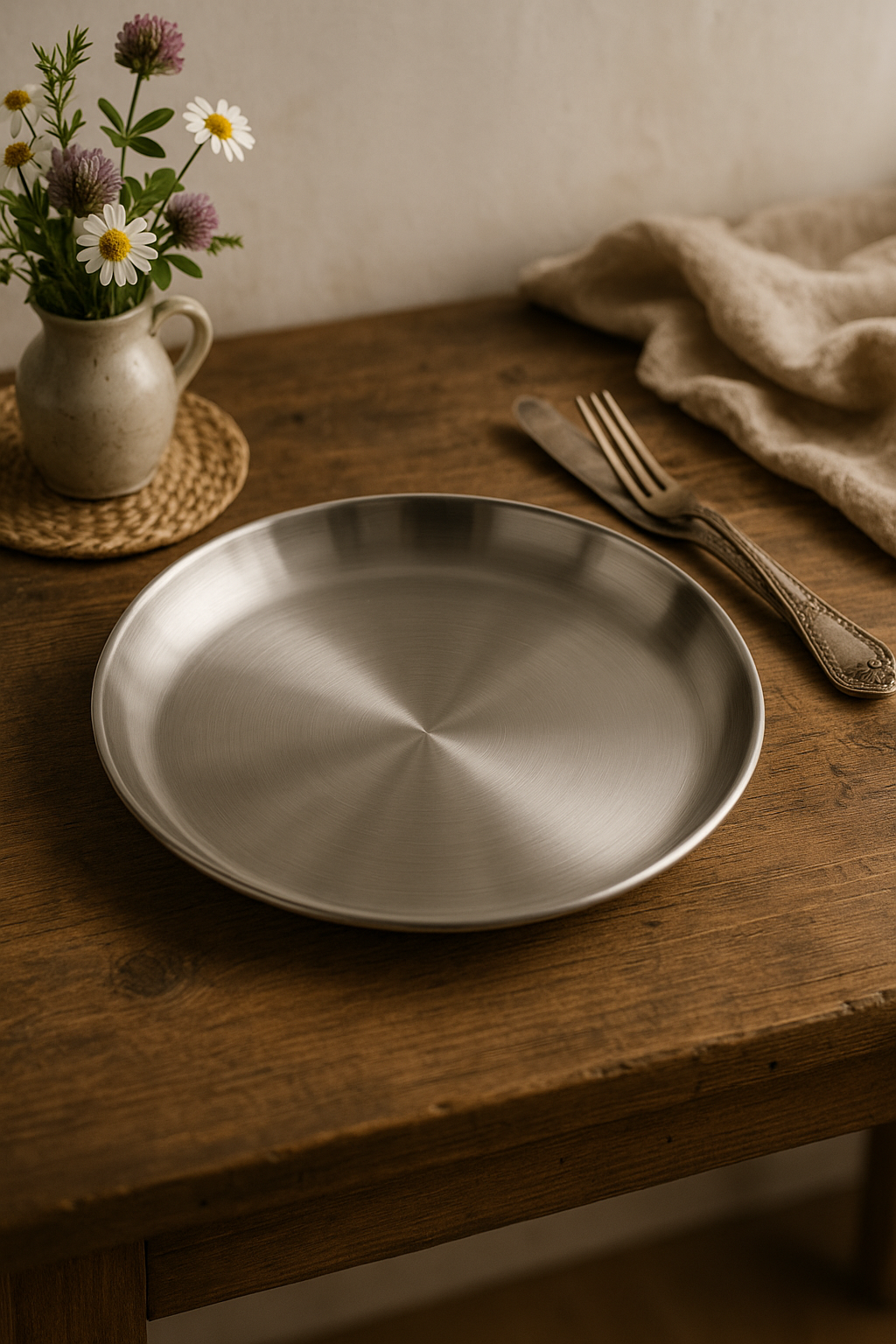 Ensemble 6 assiettes acier inoxydable barbecue cuisine - view 2