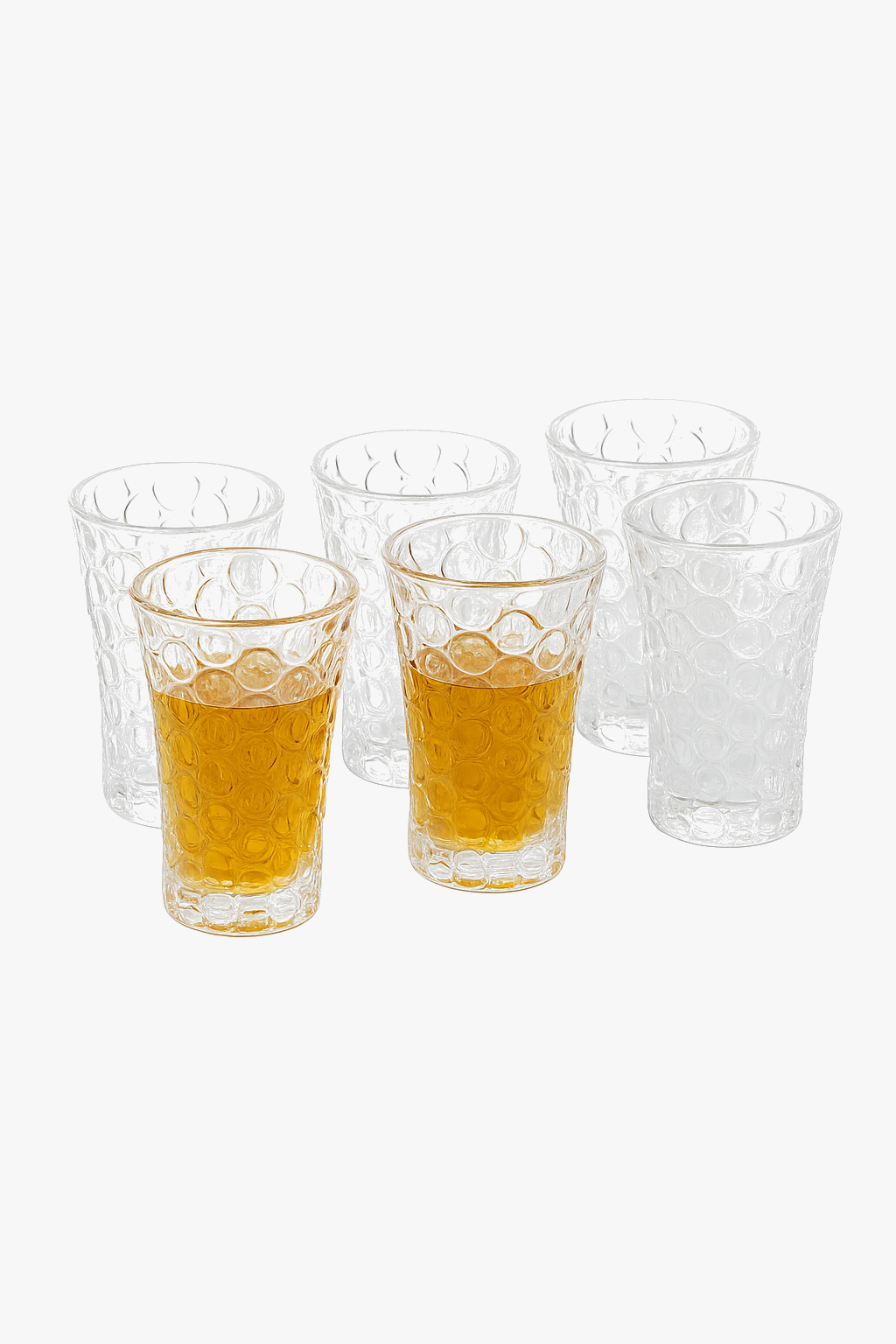 Set 6 glasses tasting coffee alcohol minimalist design