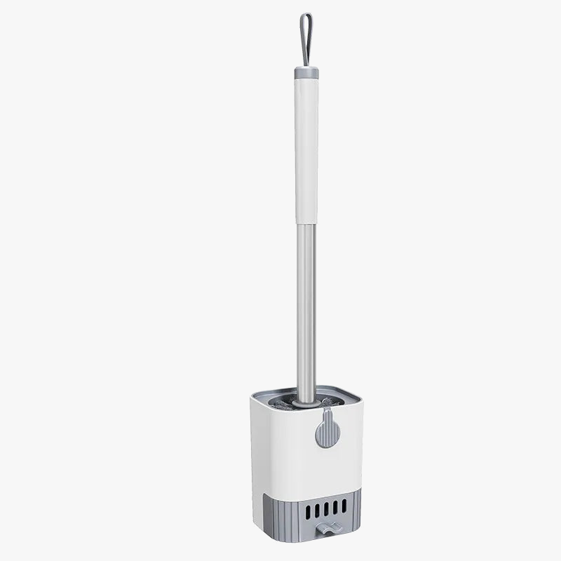Toilet brush set with flexible wall support - view 6