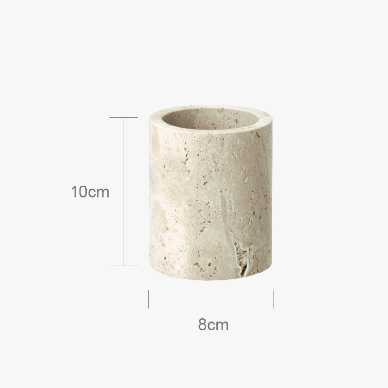 Elegant set of accessories in travertine for the bathroom - view 10