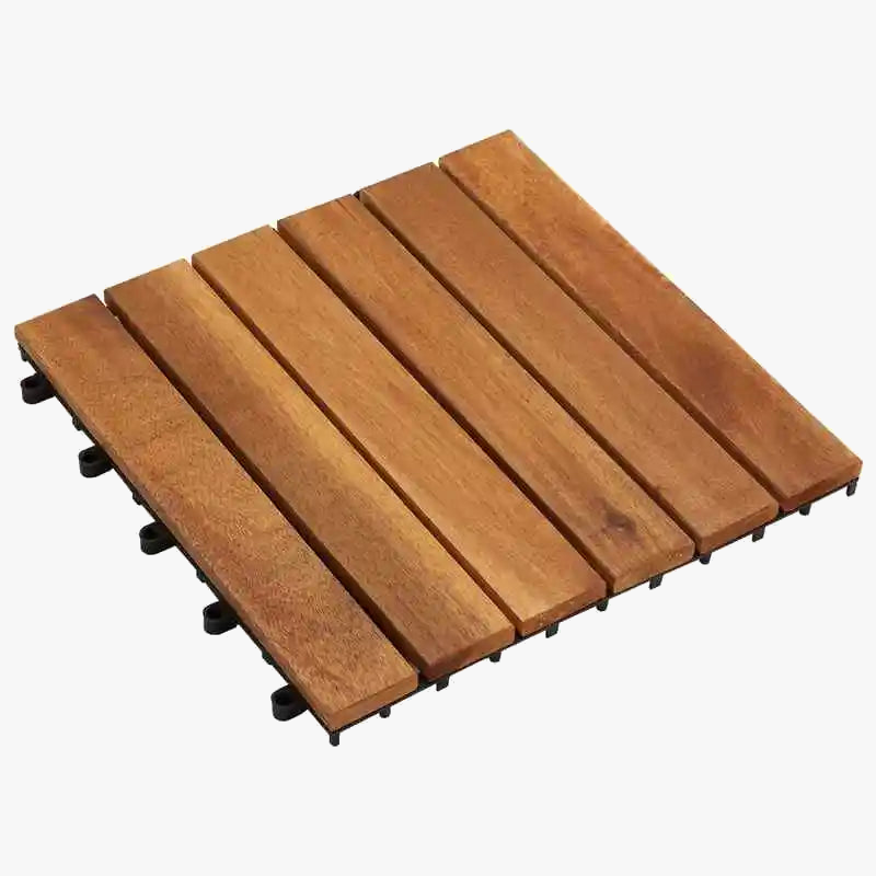 Solid Wood Interlocking Deck Tiles