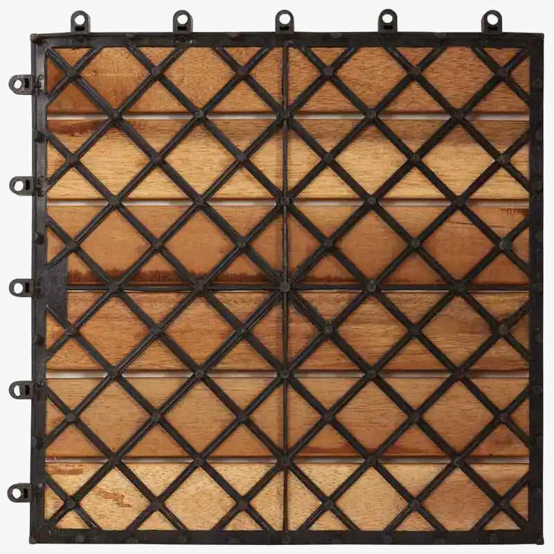 Solid Wood Interlocking Deck Tiles - view 3
