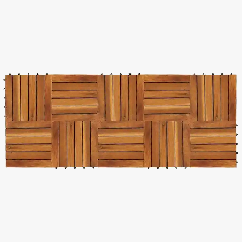 Solid Wood Interlocking Deck Tiles - view 2