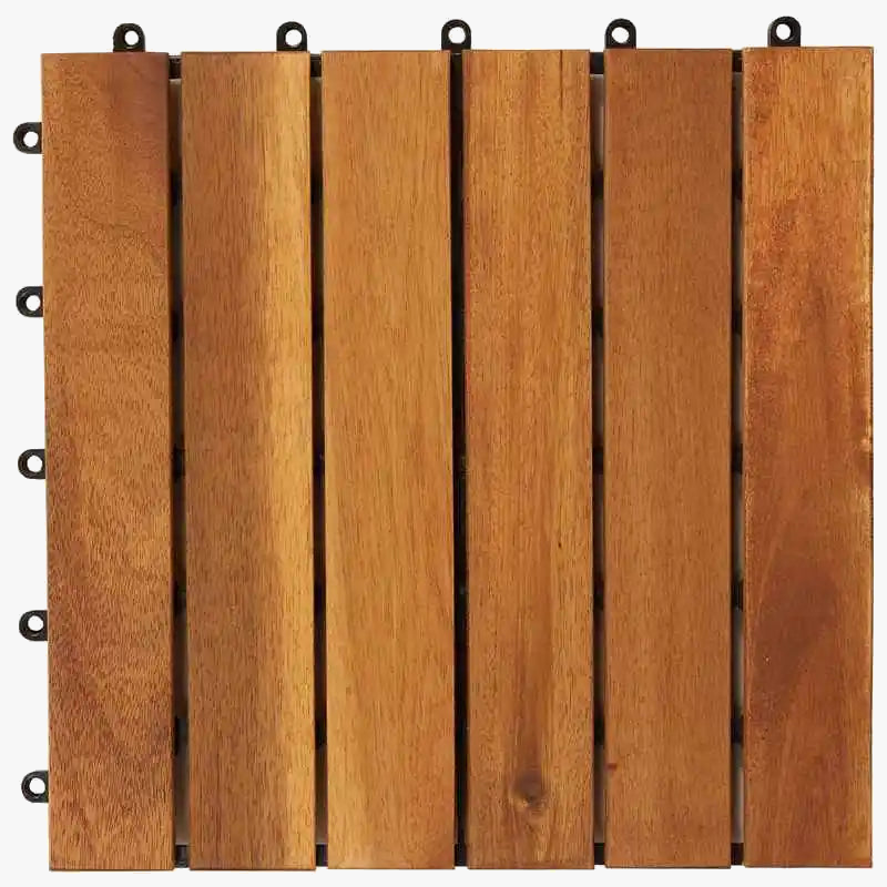 Solid Wood Interlocking Deck Tiles - view 4