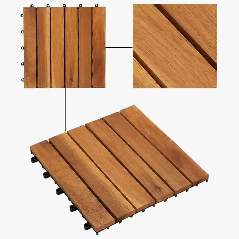 Solid Wood Interlocking Deck Tiles - view 5