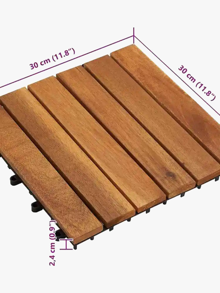 Solid Wood Interlocking Deck Tiles - view 6