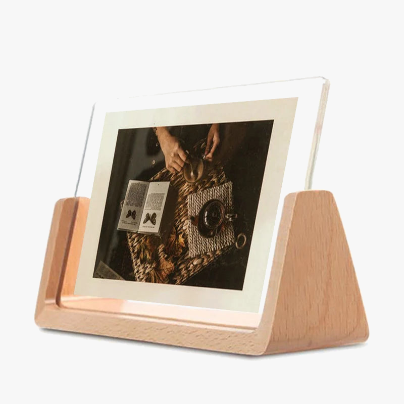 Set of photo frames in creative wood modern design - view 5
