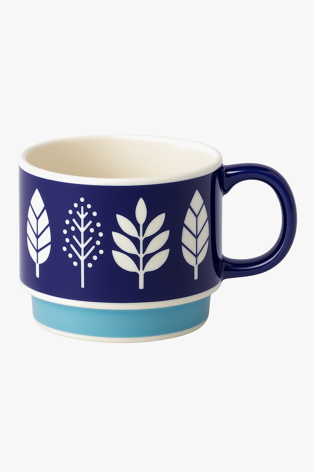 Set Japanese coffee cups retro ceramic floral pattern
