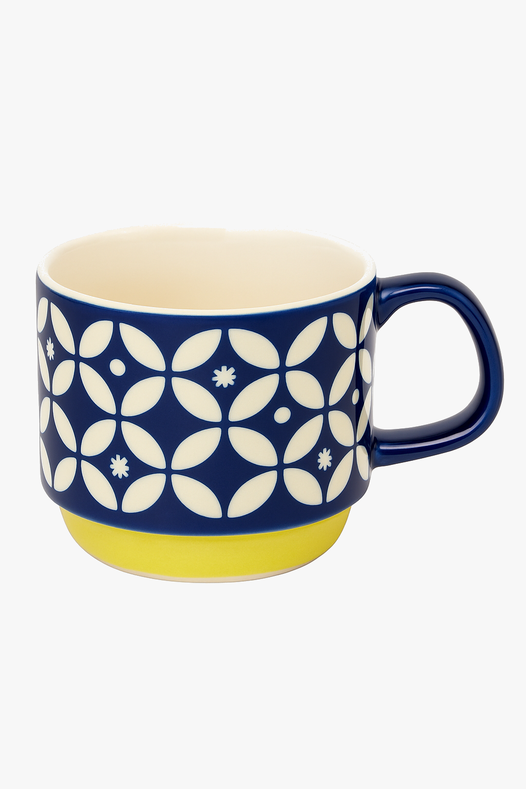 Retro Japanese Floral Ceramic Coffee Cup Set, 300ml