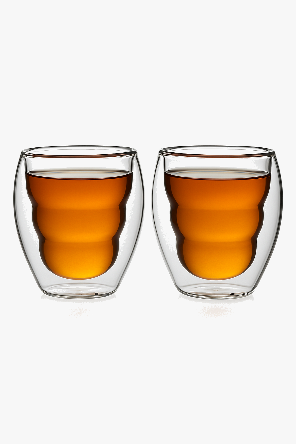 Set of glass 80ml double wall espresso cups (set of 2)