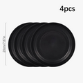 Black PP Camping Dinnerware Set with Plates and Bowls