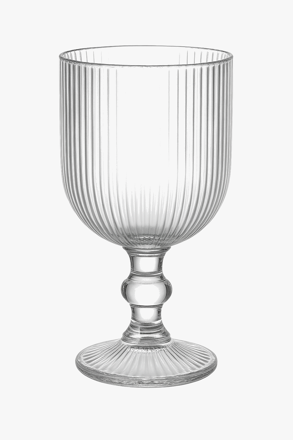 Striped Short-Stem Wine Glasses with Wide Rim, Design 4