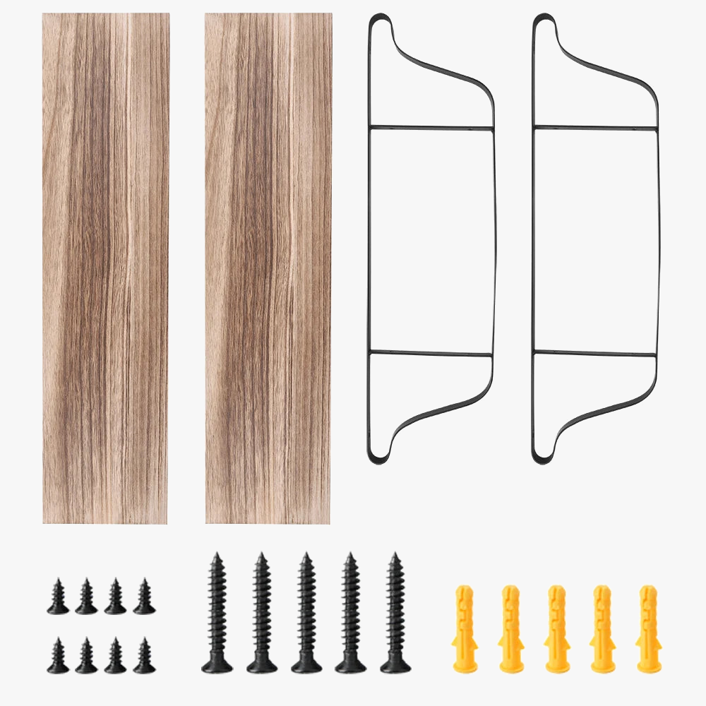 Floating wooden wall shelf for industrial storage - view 6