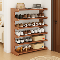 Storage floor with multilayered wooden shoes that resists moisture