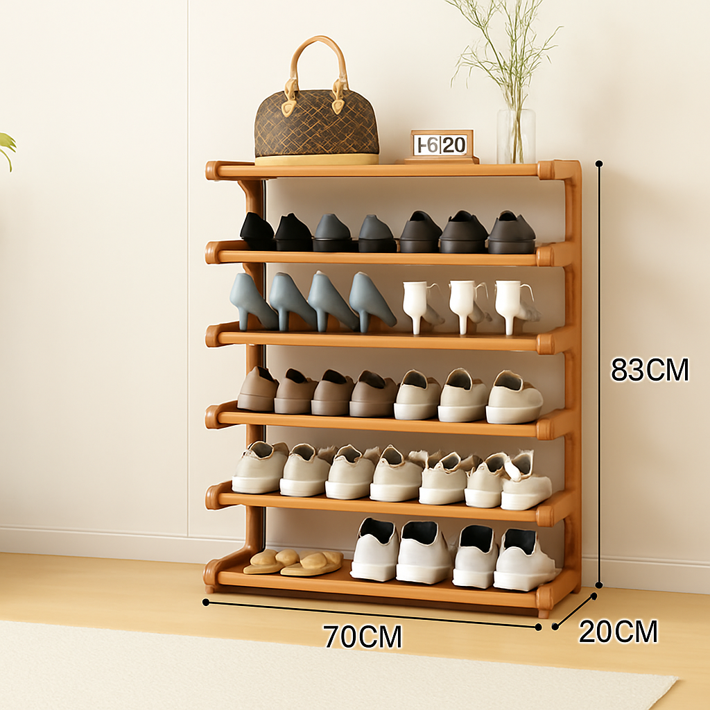 Storage floor with multilayered wooden shoes that resists moisture - 6L-70CM